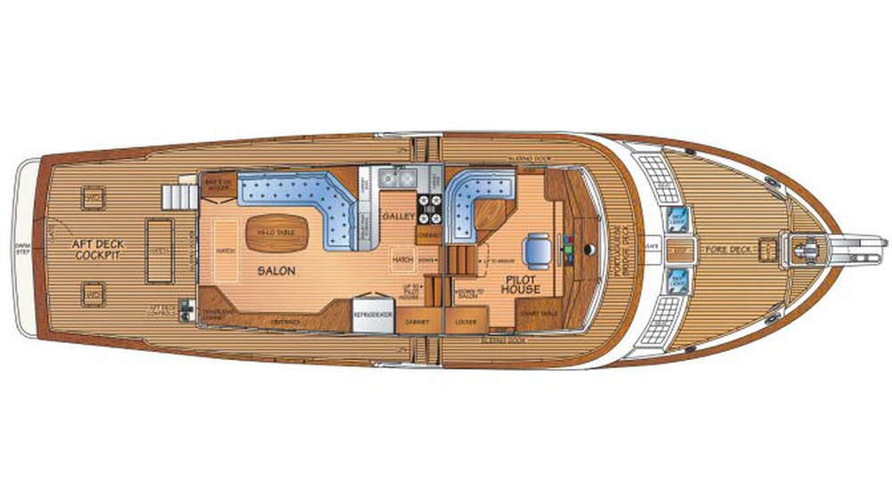 fleming yachts, fleming 55, cruising yachts, hull rendering