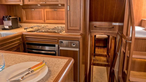fleming yachts, fleming 55, cruising yachts, companionway 