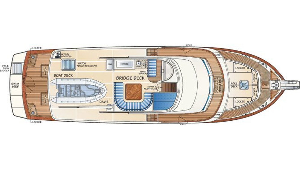 fleming yachts, fleming 65, cruising yachts, Flybridge