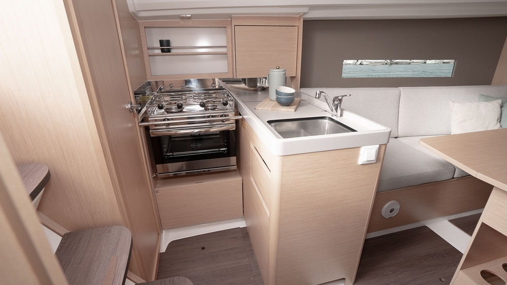 beneteau, oceanis 30.1, sailboat, kitchen