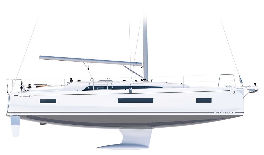 beneteau, oceanis 40.1, sailboat, side view