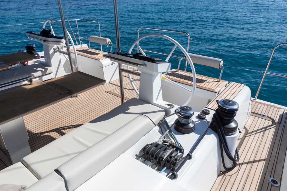 beneteau, oceanis yacht 54, sailboat, steering wheels