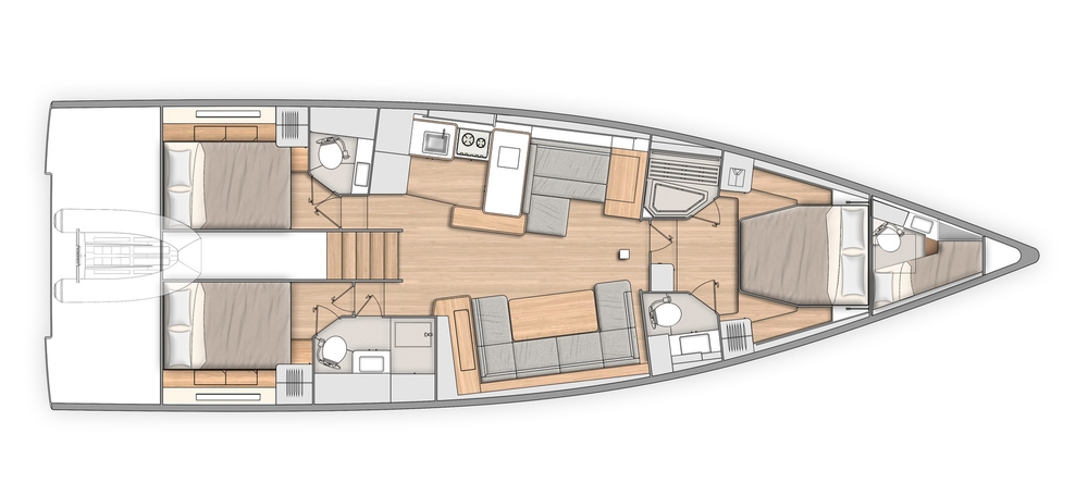 beneteau, oceanis yacht 54, sailboat, seating