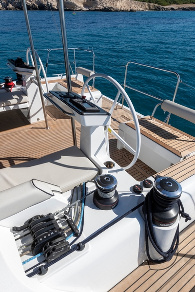 beneteau, oceanis yacht 54, sailboat, steering wheels