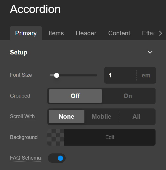Accordion Setup