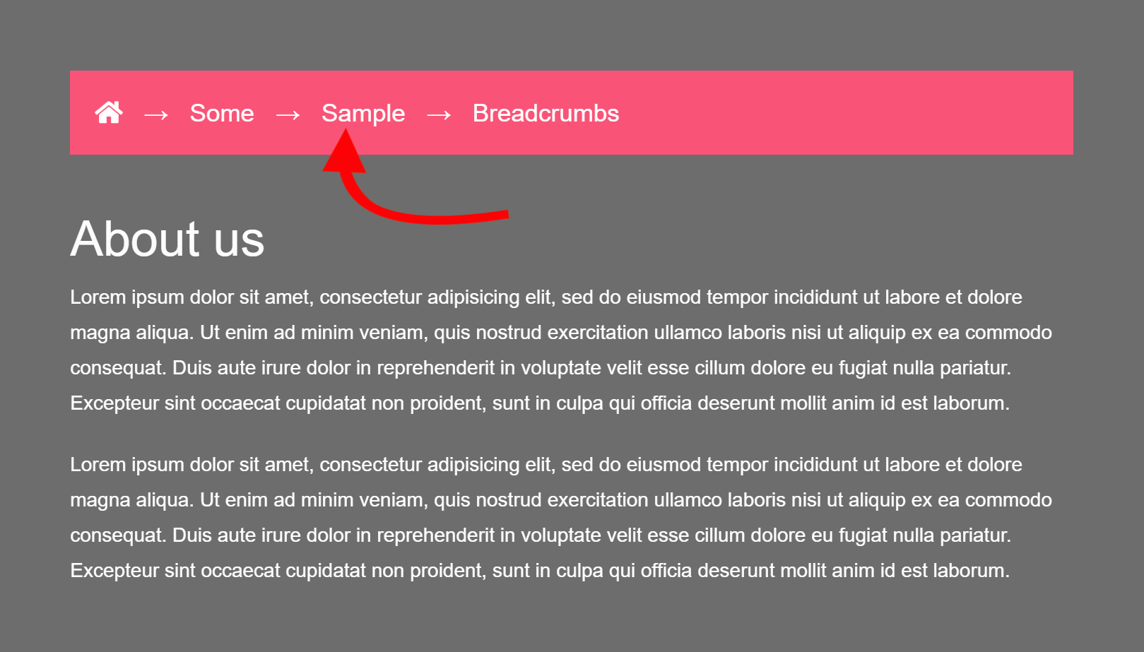 Breadcrumbs Example