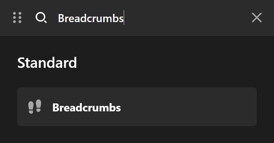 Breadcrumbs Element