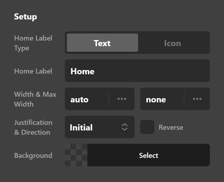 Breadcrumbs Setup