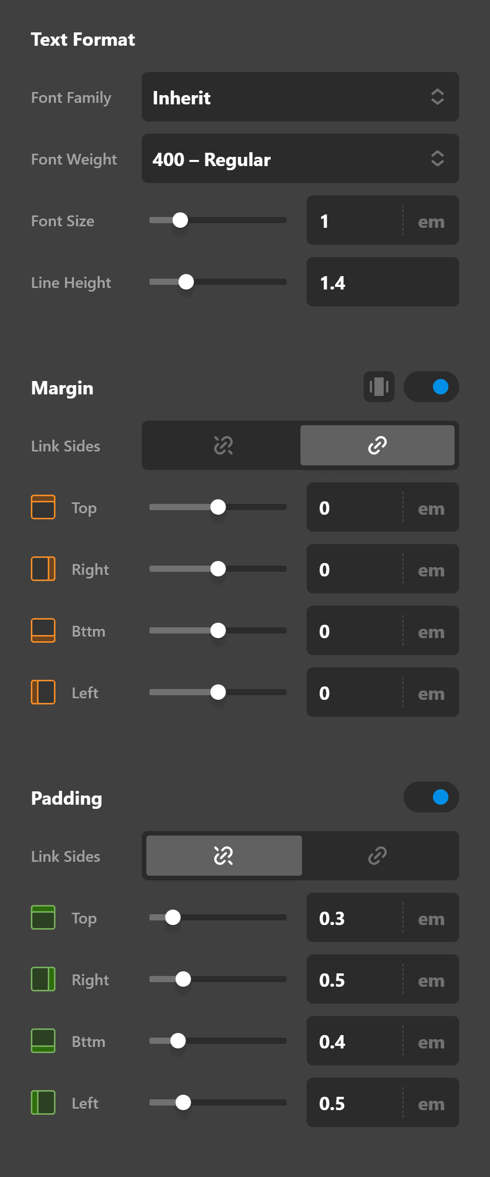 Breadcrumbs Design Settings