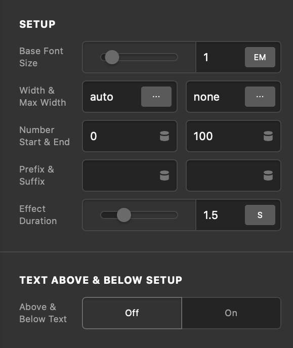 Counter Setup