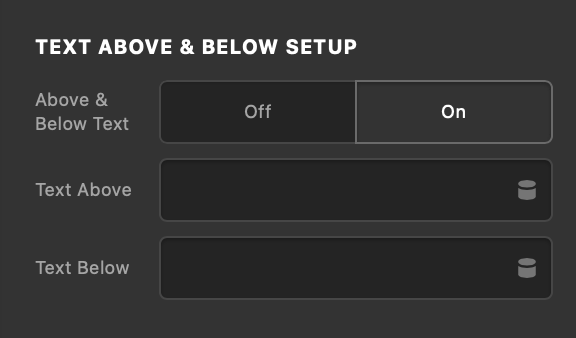 Counter Text Above & Below Setup