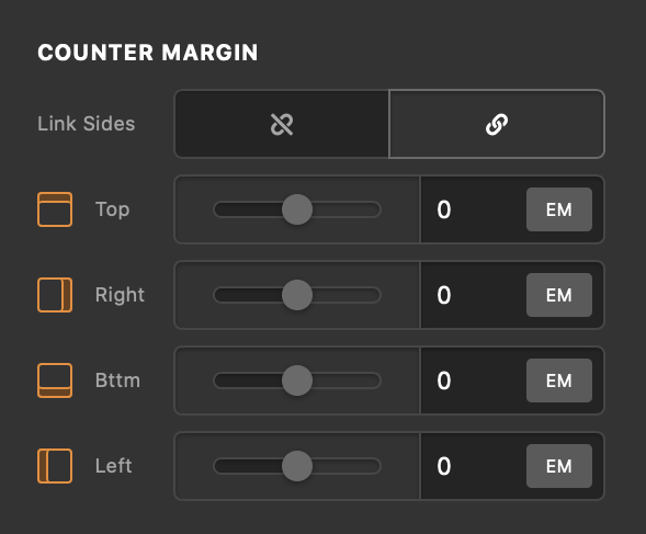 Counter Design Settings