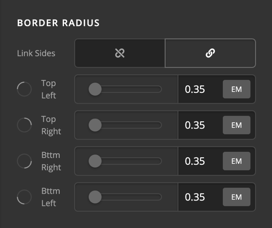 Creative CTA Element Setup Border Radius