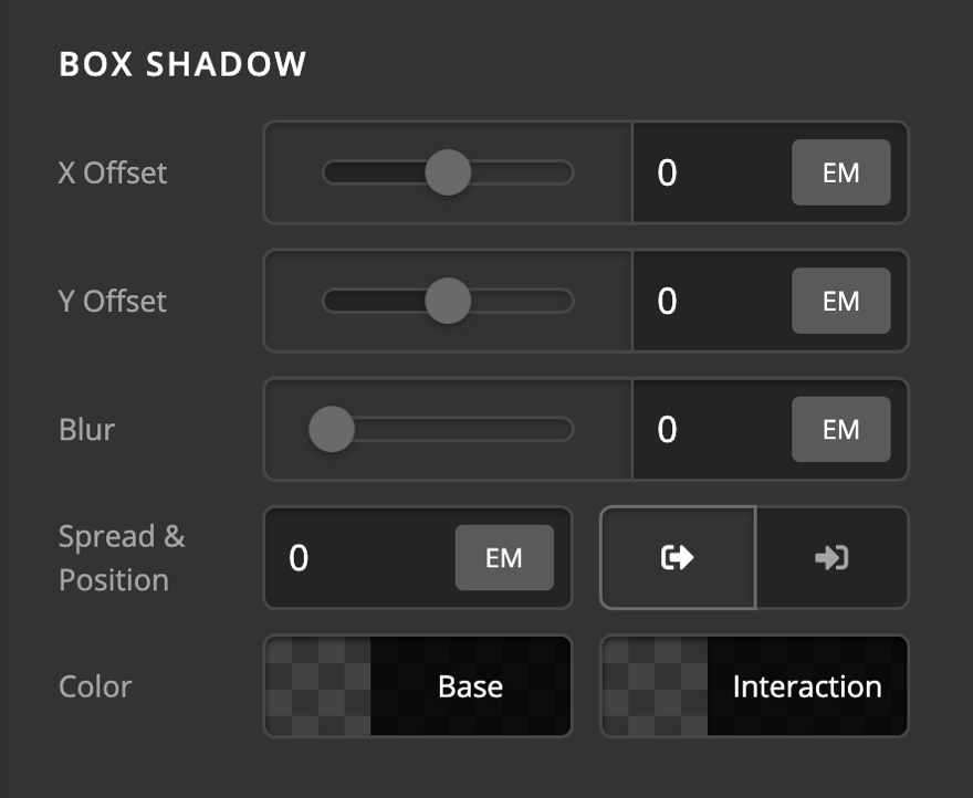 Creative CTA Element Setup Box Shadow