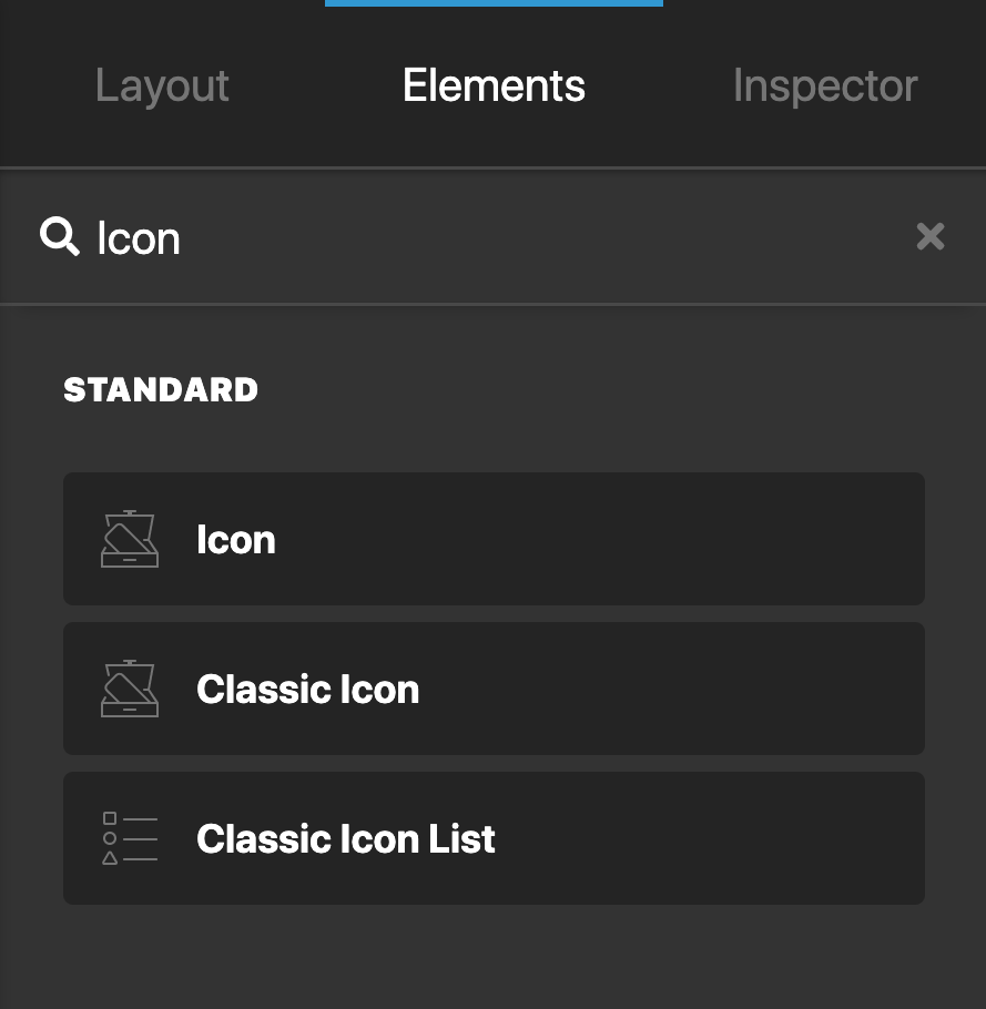 Icon Element Addition