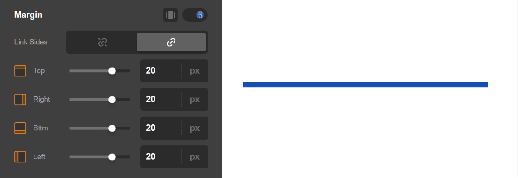 Line Margin Example