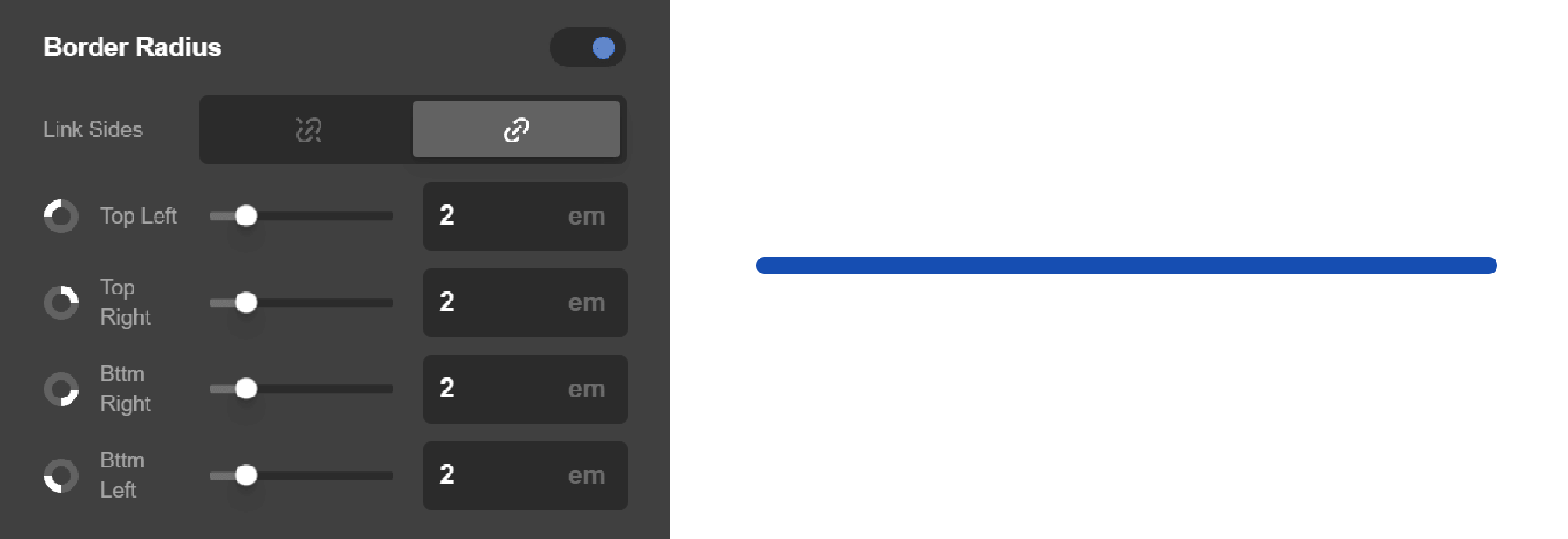 Line Border Radius Example