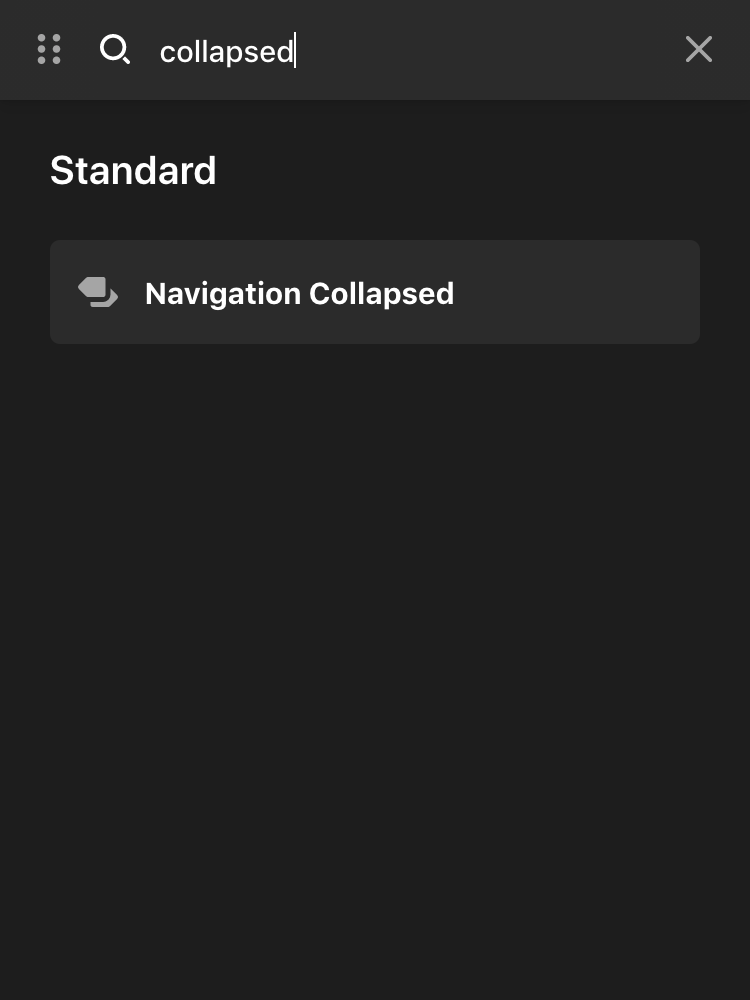 Navigation Collapsed