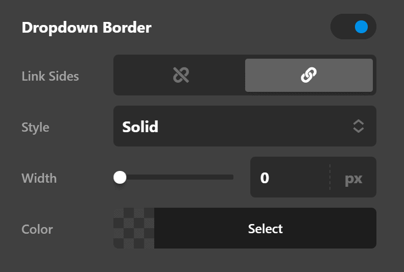 Dropdown Border