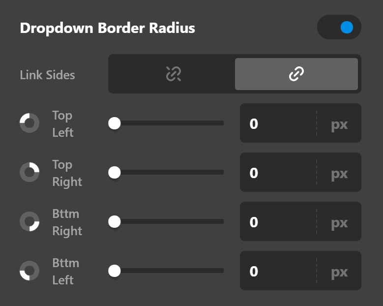 Dropdown Border Radius