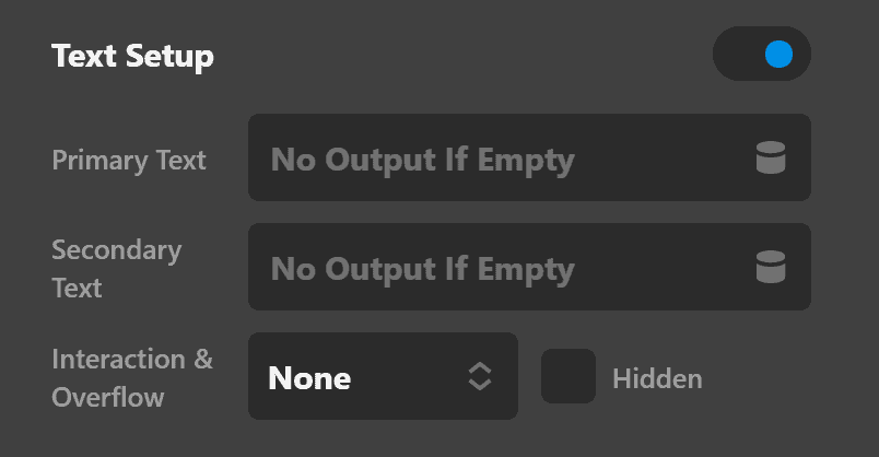 Navigation Dropdown Text Setup