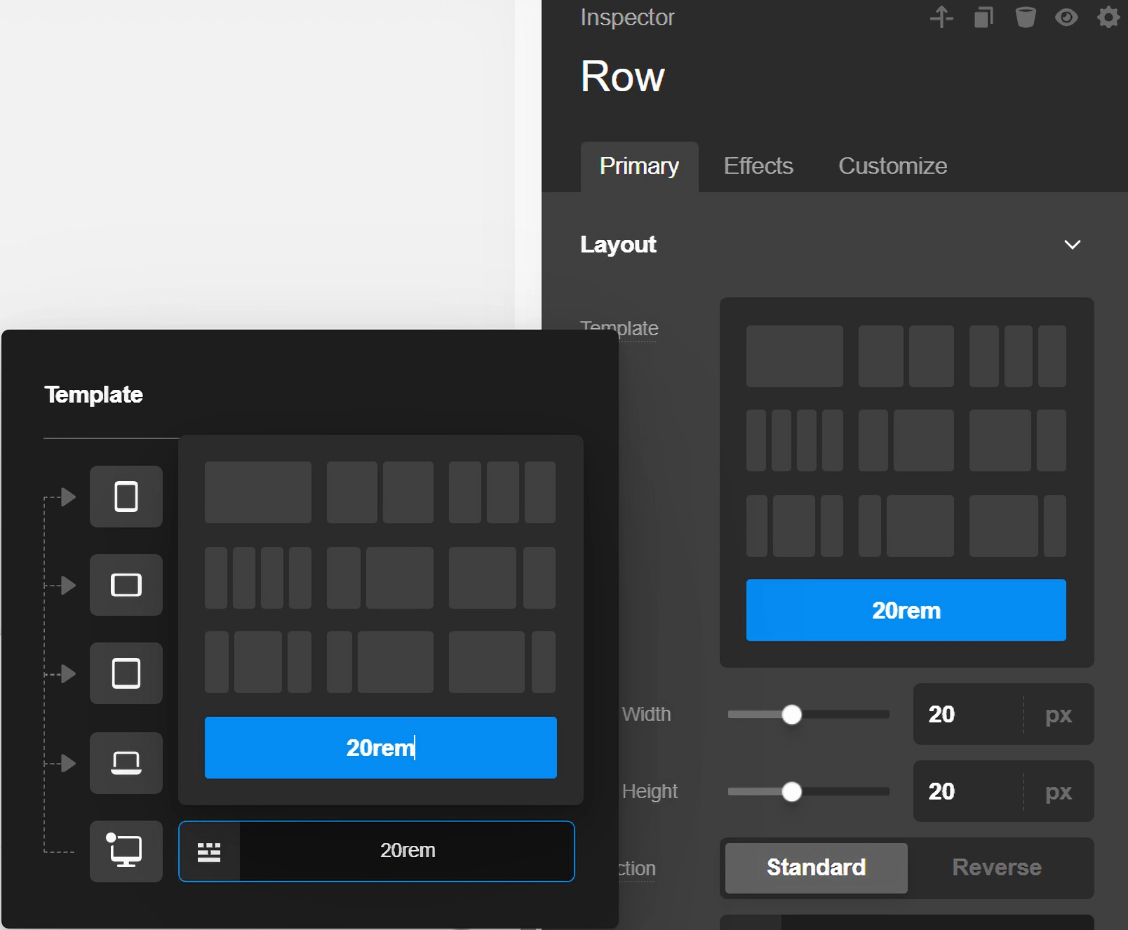 Row Setup