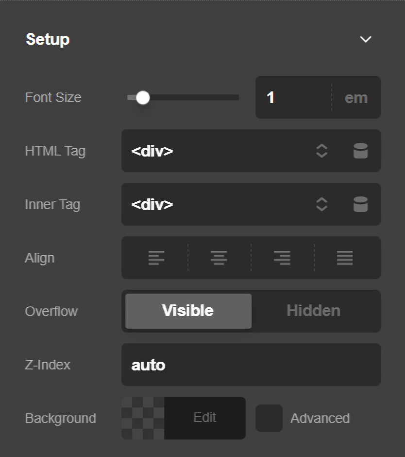 Row Setup