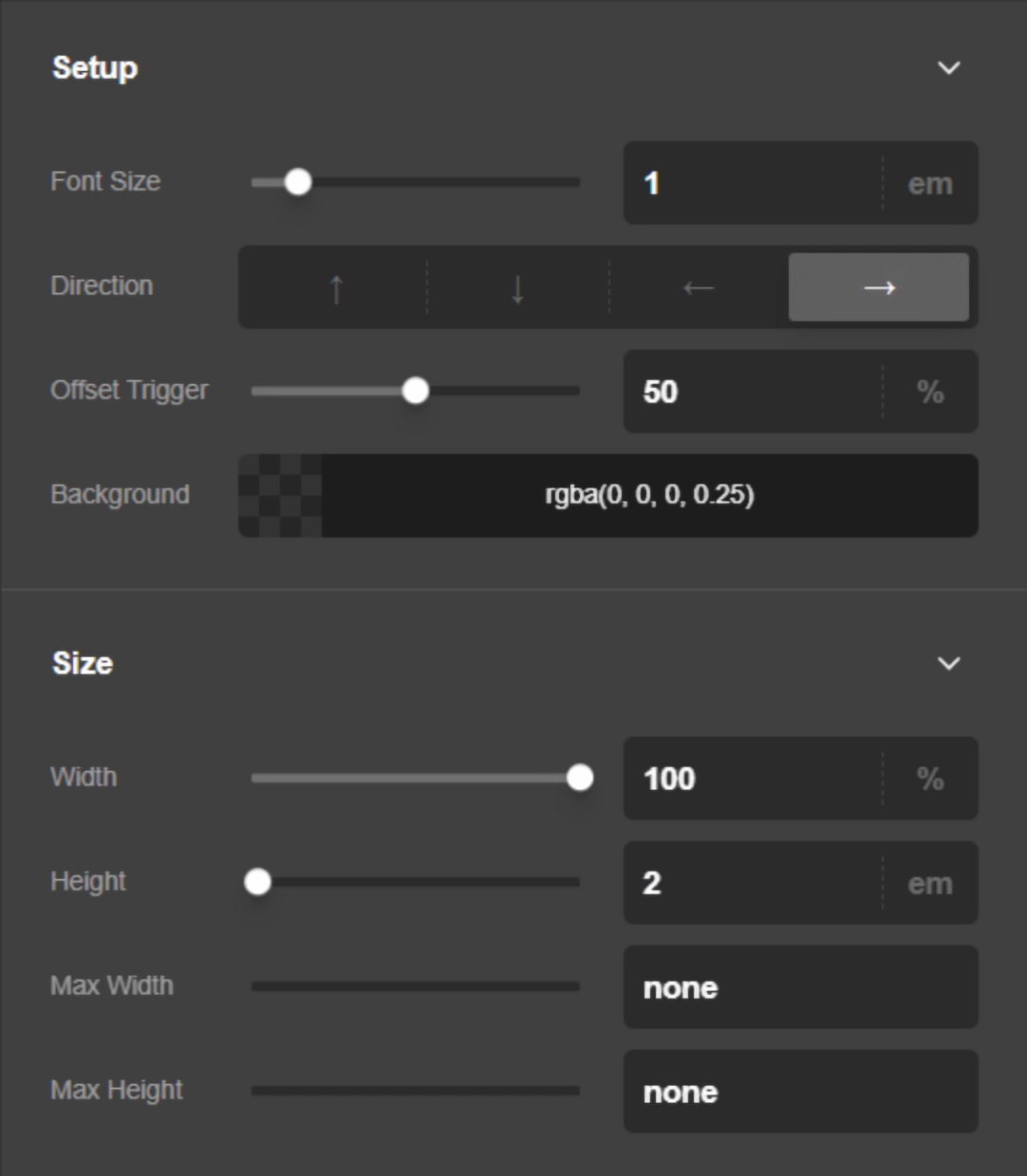 Statbar Setup