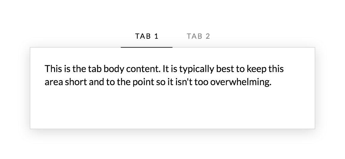 Tabs Example Center