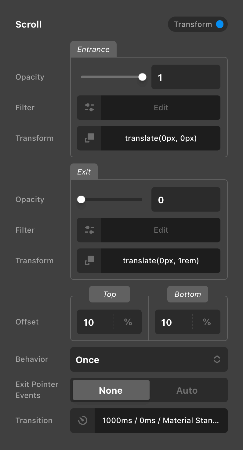 How to include a GROUP in the horizontal scrolling of a REPEATING