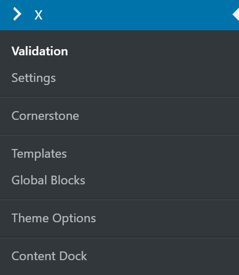 X > Validation