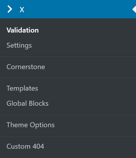 X > Validation