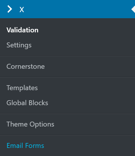 X > Validation