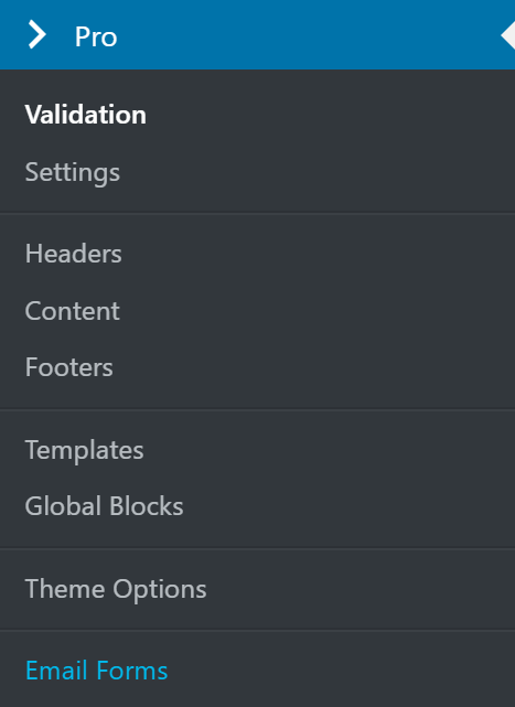 Pro > Validation