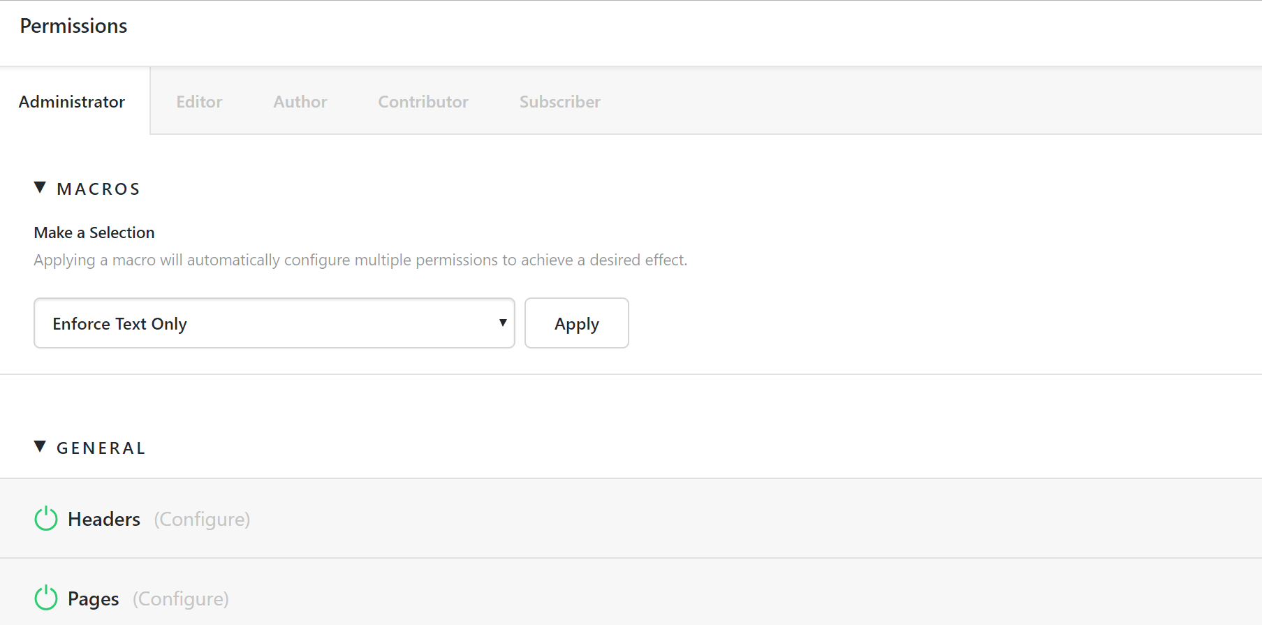 X / Pro Permissions