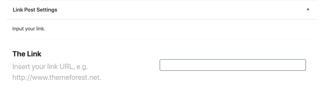 Link Post Settings