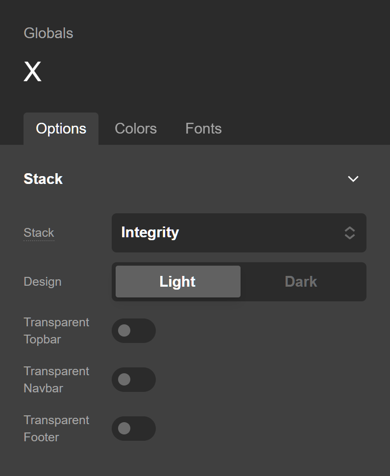 General Settings Example