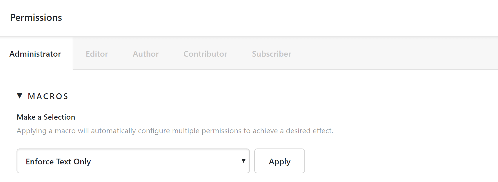Advanced Permissions