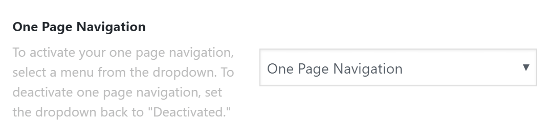 One Page Navigation