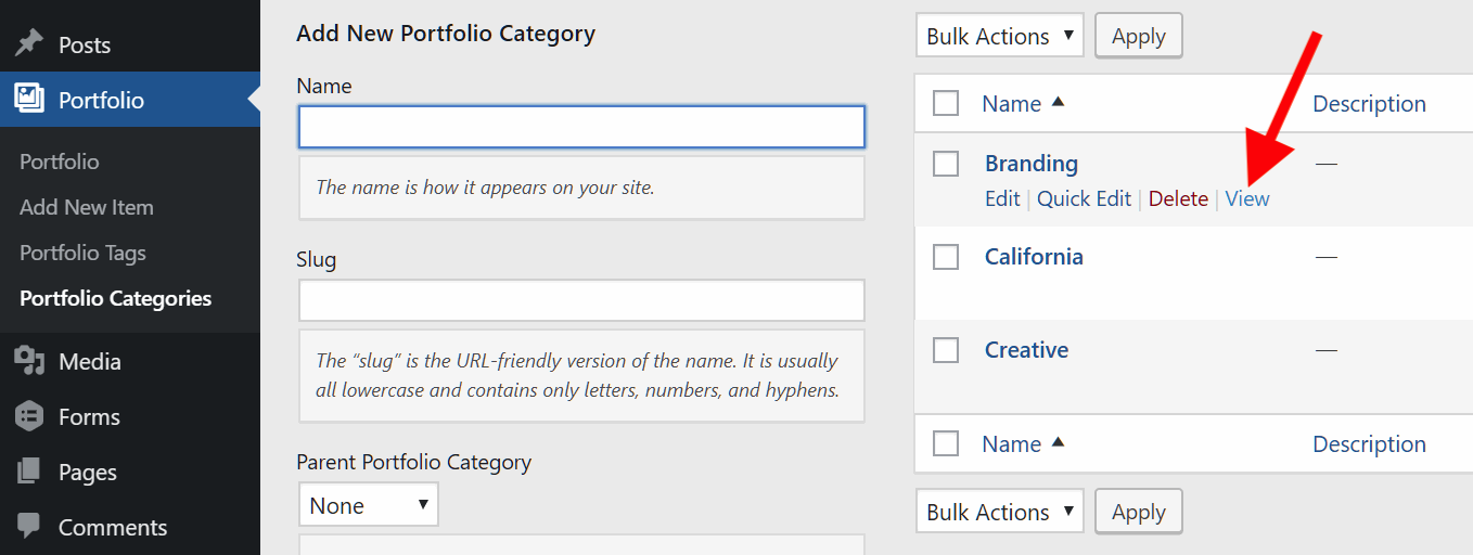 Portfolio Categories