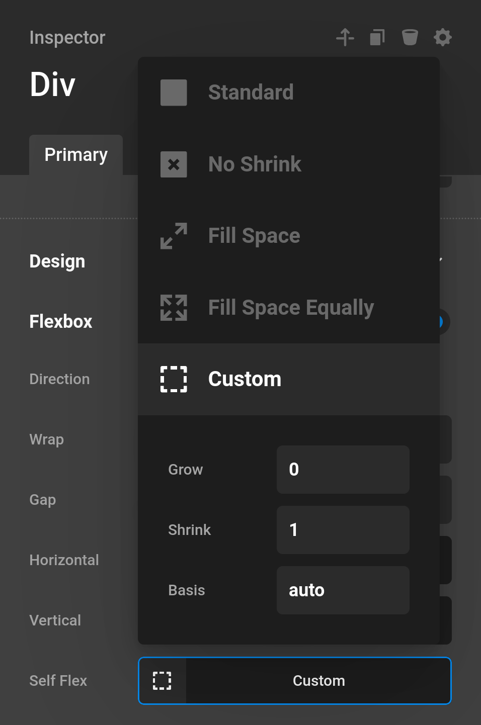 Text Flex Layout Builder 6 col, dfgdfgdfg 