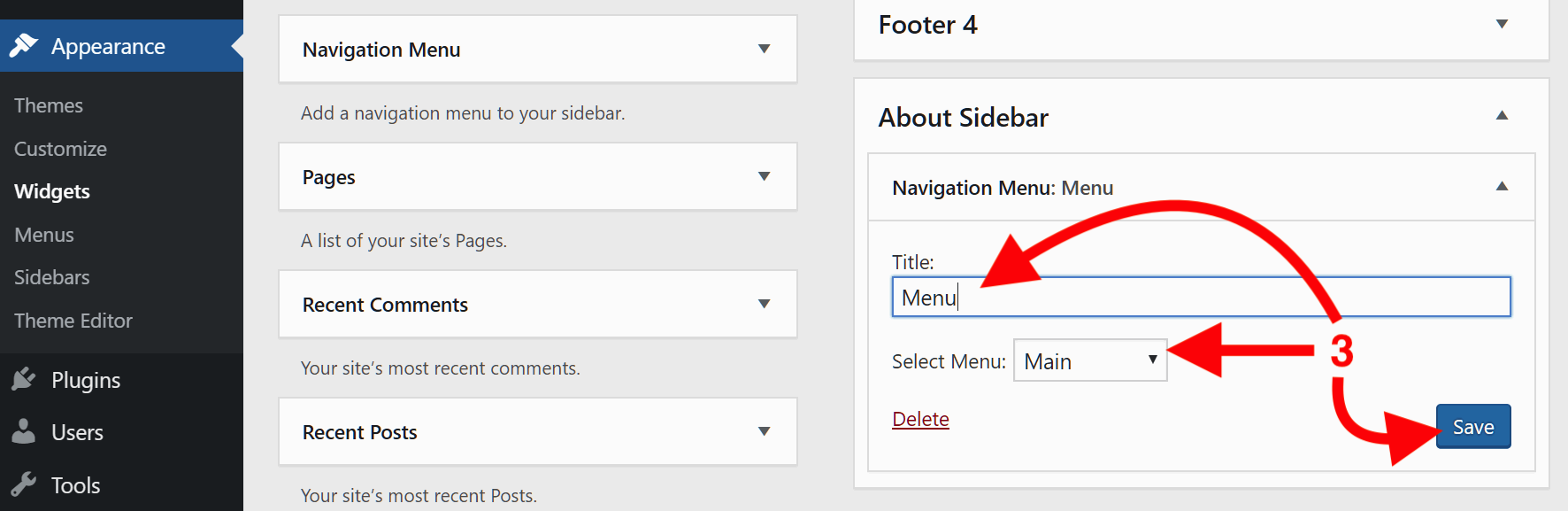 Assign to About Sidebar