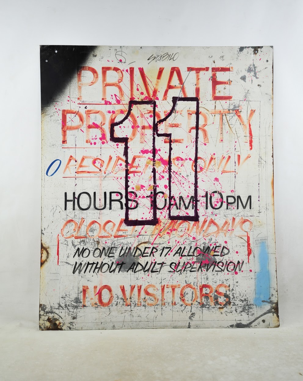 "Private Property" Distressed Outdoor Metal Sign
