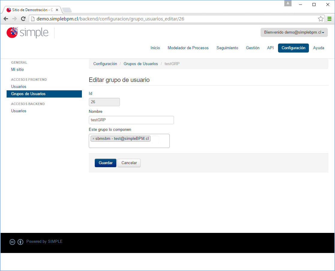 Datos Grupo precargados