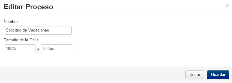 Editar nombre de proceso