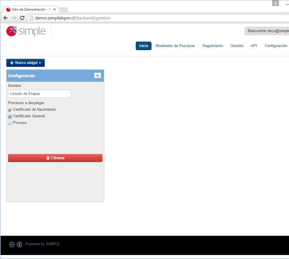 Parametrizando Widget