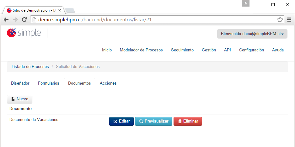 Listado Documentos