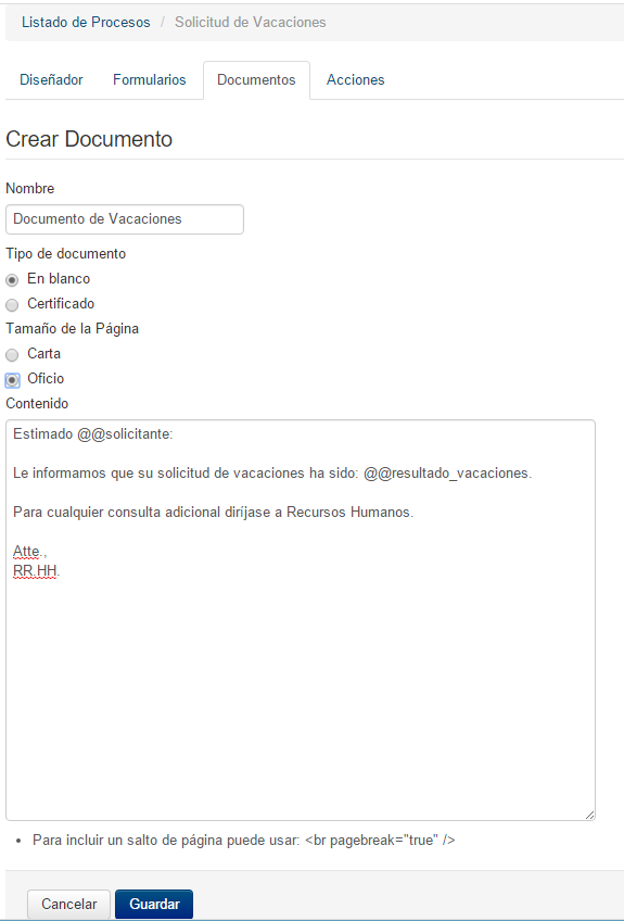 Nuevo Doc con Contenido