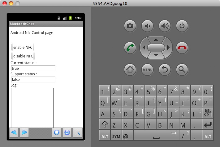 Rhodes NFC control page