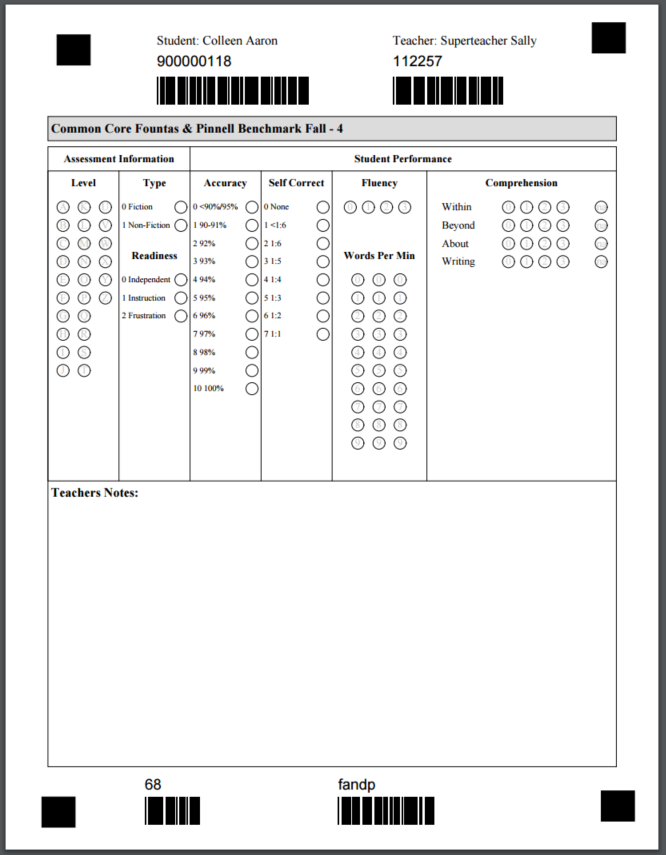 04.B.1. Types of Answer Sheets